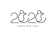 2020 New Year Mouse Logo