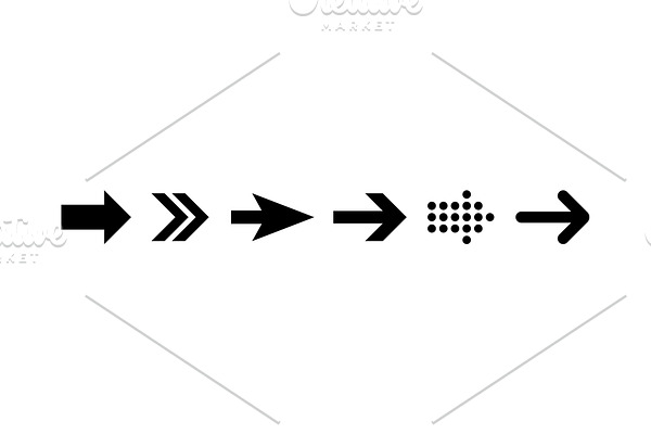 Arrow directions vector icon set