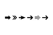Arrow directions vector icon set
