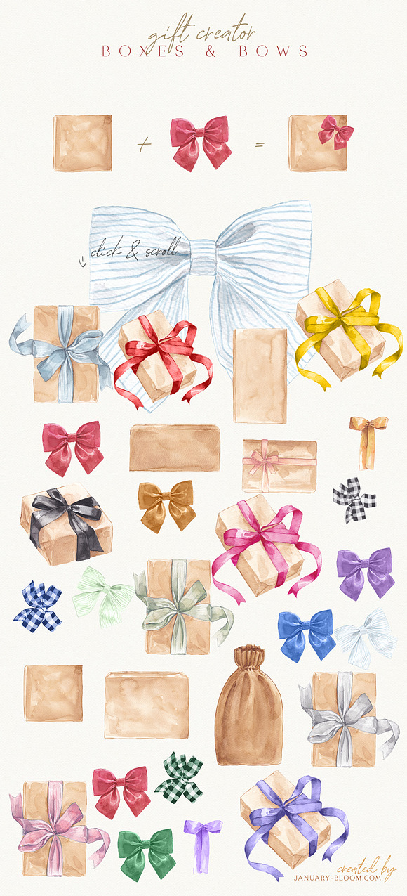 Christmas Watercolor Festive Clipart in Illustrations - product preview 9