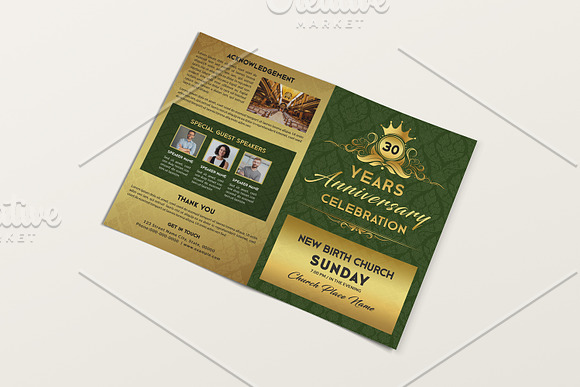 Church Anniversary Program V01 in Brochure Templates - product preview 1
