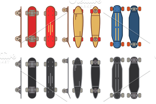 Skateboard collection.