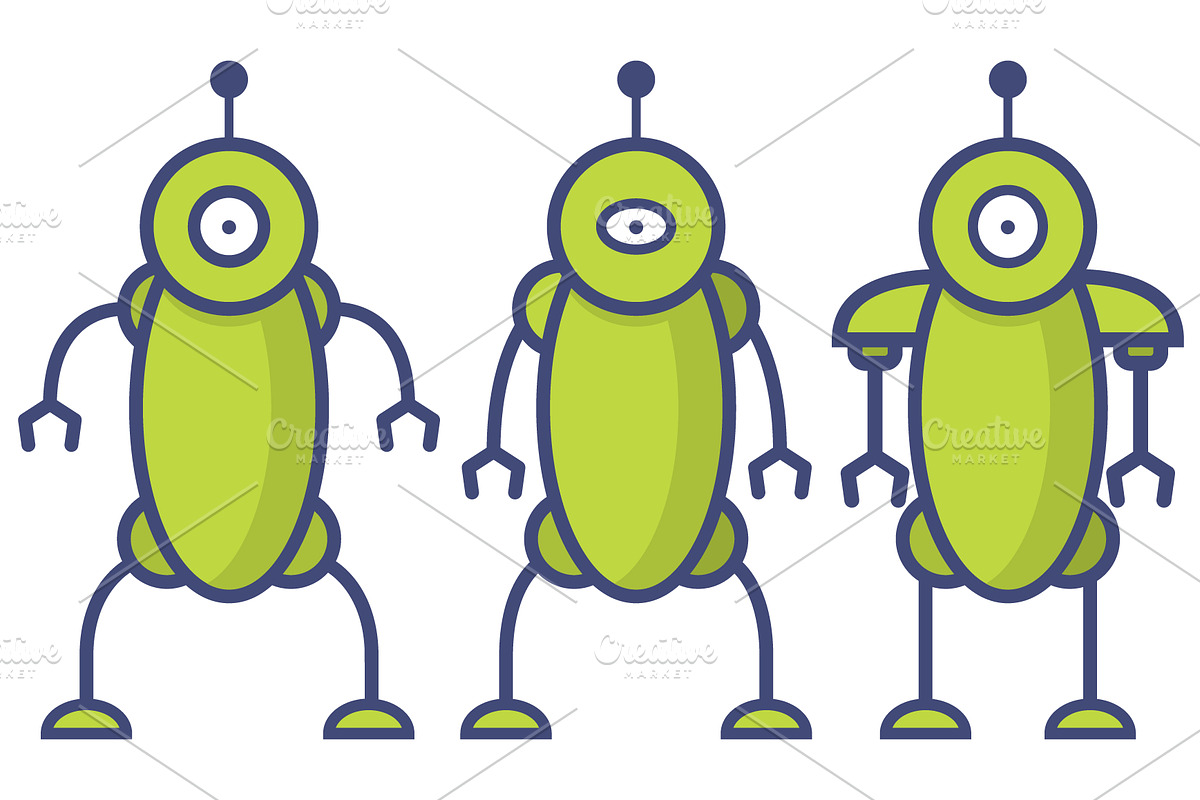 Robot in cartoon style. in Objects - product preview 8