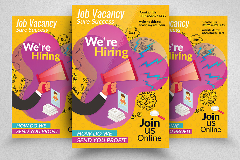 We Are Hiring / Job Vacancy Flyer in Flyer Templates - product preview 8