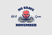 no shave november - Mascot & Logo