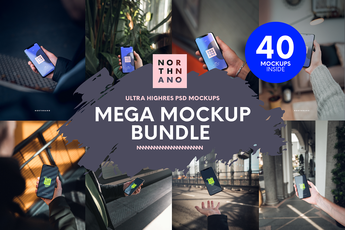 MEGA PSD MOCKUP BUNDLE 40 IN 1 in Mobile & Web Mockups - product preview 8