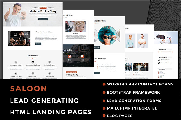 Saloon - Landing Page Template