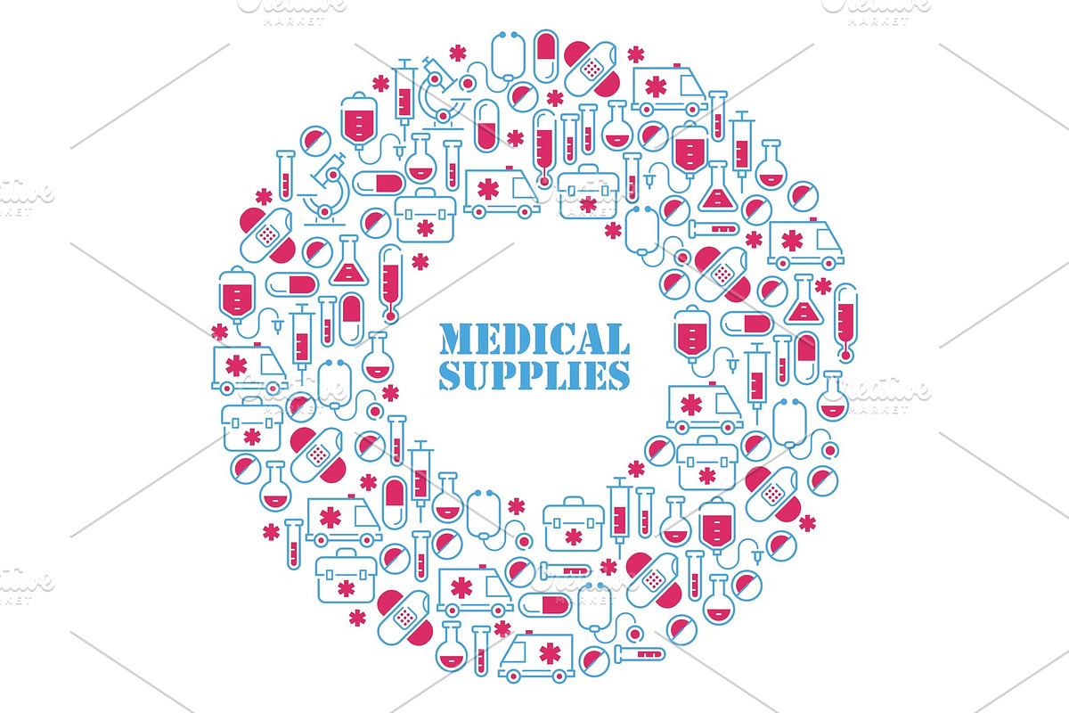 Medical icons in round frame in Objects - product preview 8