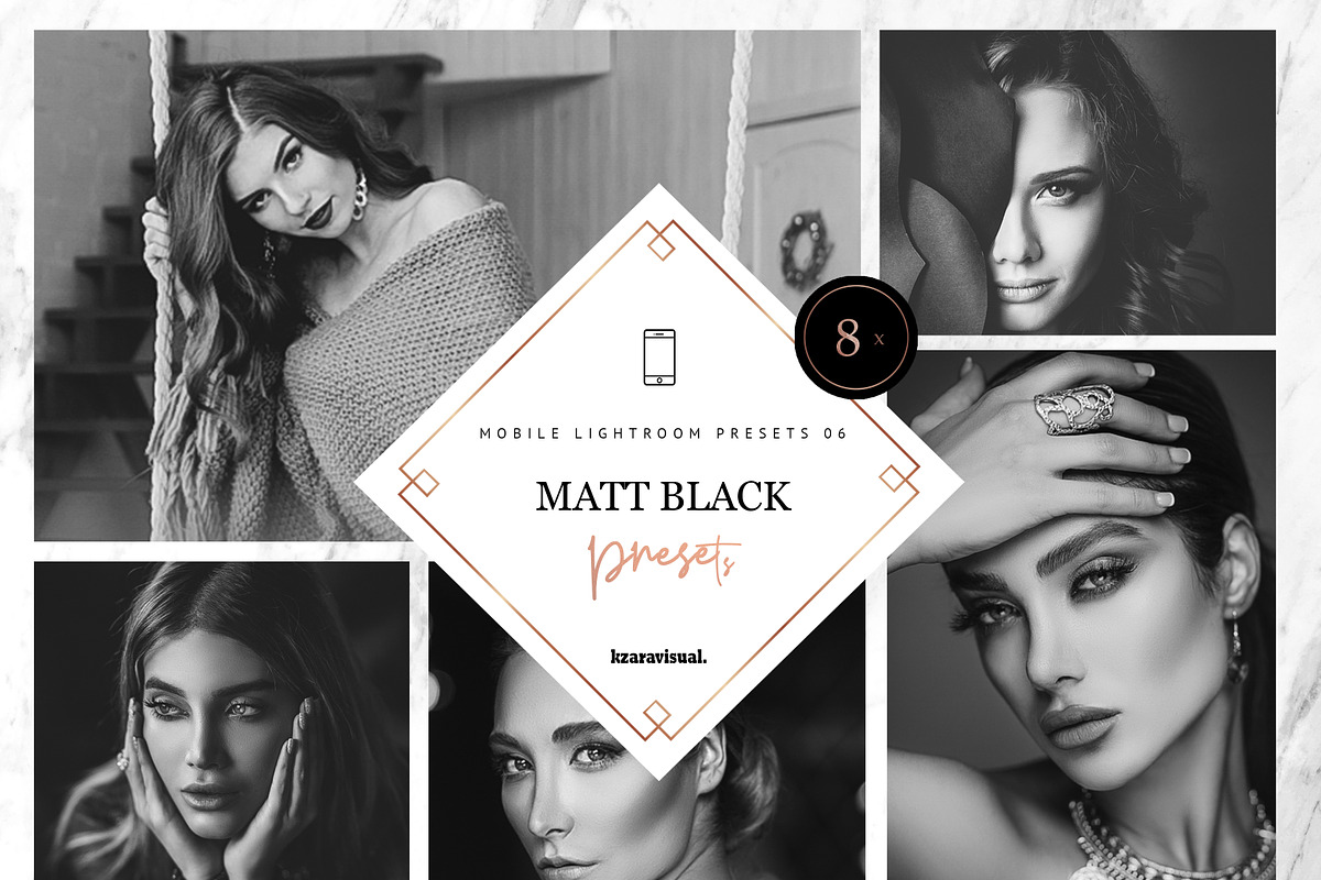 8 x Mobile LR Presets | Matt Black in Add-Ons - product preview 8