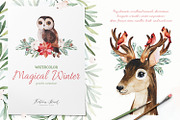 Magical Winter.Watercolor collection
