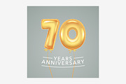 70 years anniversary vector logo