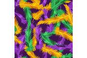 Seamless pattern with feathers in