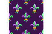 Seamless pattern with fleur de lis