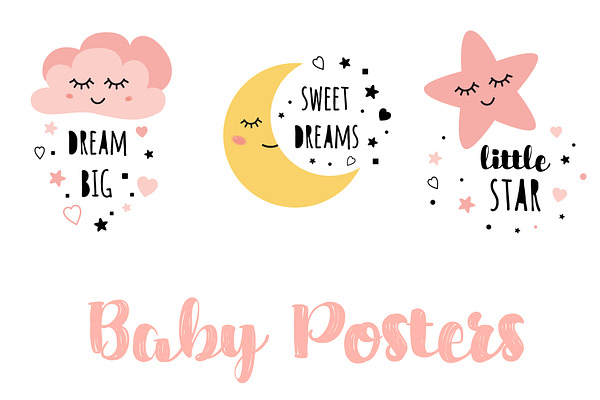 Dream Big - Baby Moon Posters
