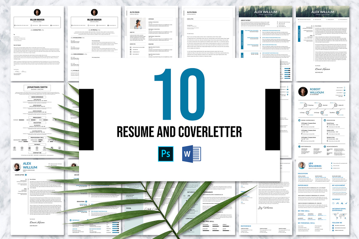 10 Resume & Cover-letter Bundle in Resume Templates - product preview 8