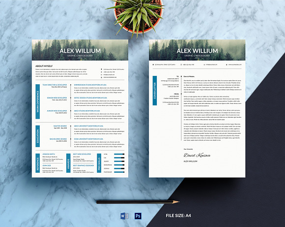 10 Resume & Cover-letter Bundle in Resume Templates - product preview 1