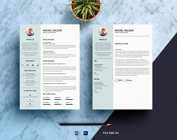 10 Resume & Cover-letter Bundle in Resume Templates - product preview 4