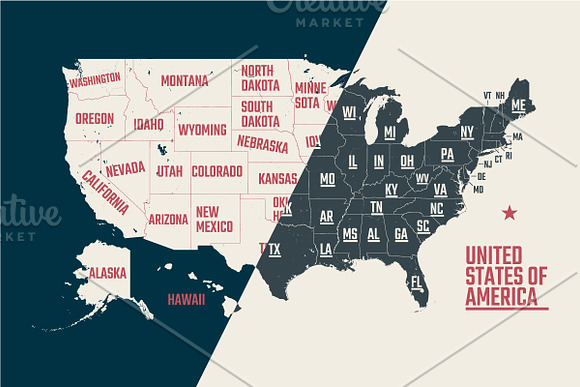 USA maps in Illustrations - product preview 2