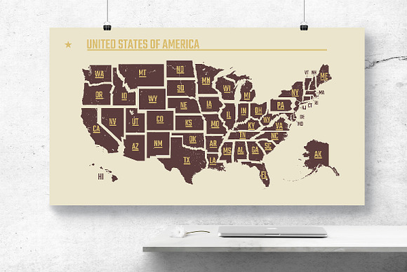 USA maps in Illustrations - product preview 5