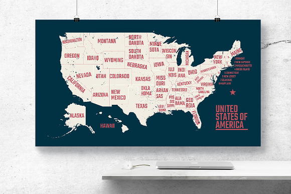 USA maps in Illustrations - product preview 6