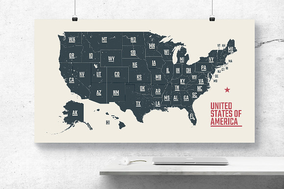 USA maps in Illustrations - product preview 7