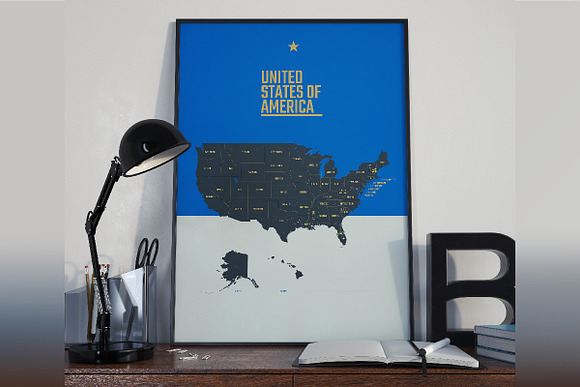 USA maps in Illustrations - product preview 8