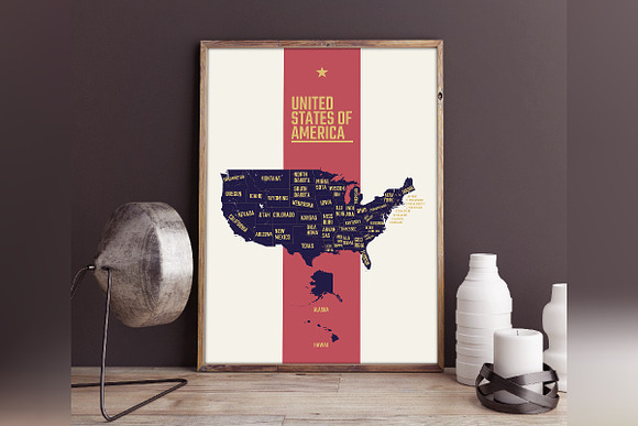 USA maps in Illustrations - product preview 9