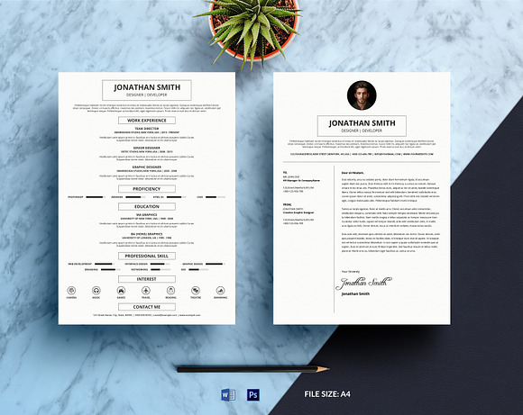 10 Resume & Cover-letter Bundle in Resume Templates - product preview 6