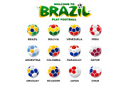 Soccer ball in the colors of the