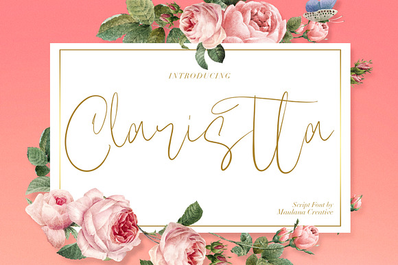 Claristta - Handwritten Brush Font in Script Fonts - product preview 7