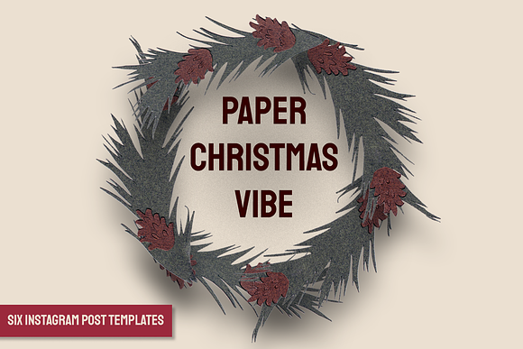 Paper Christmas Vibe IG Templates in Instagram Templates - product preview 6