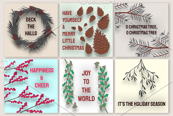 Paper Christmas Vibe IG Templates in Instagram Templates - product preview 7