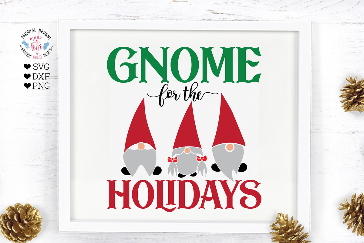 Gnome For the Holidays Cut File in Illustrations - product preview 8
