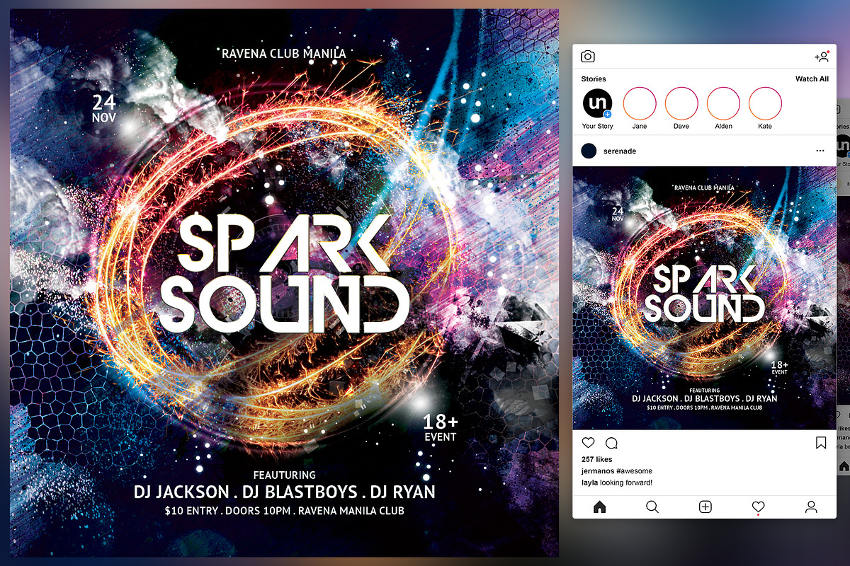 Spark Sound Flyer in Flyer Templates - product preview 8