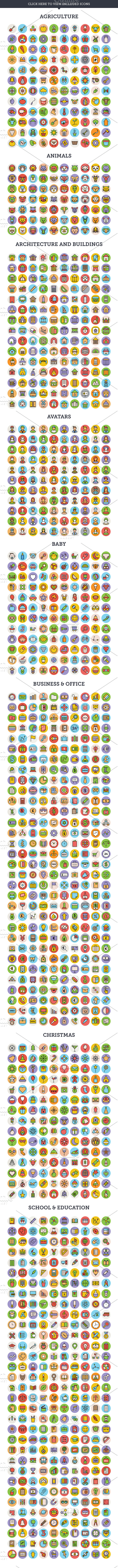 3000 Creative Vector Icons Bundle in Icons - product preview 1