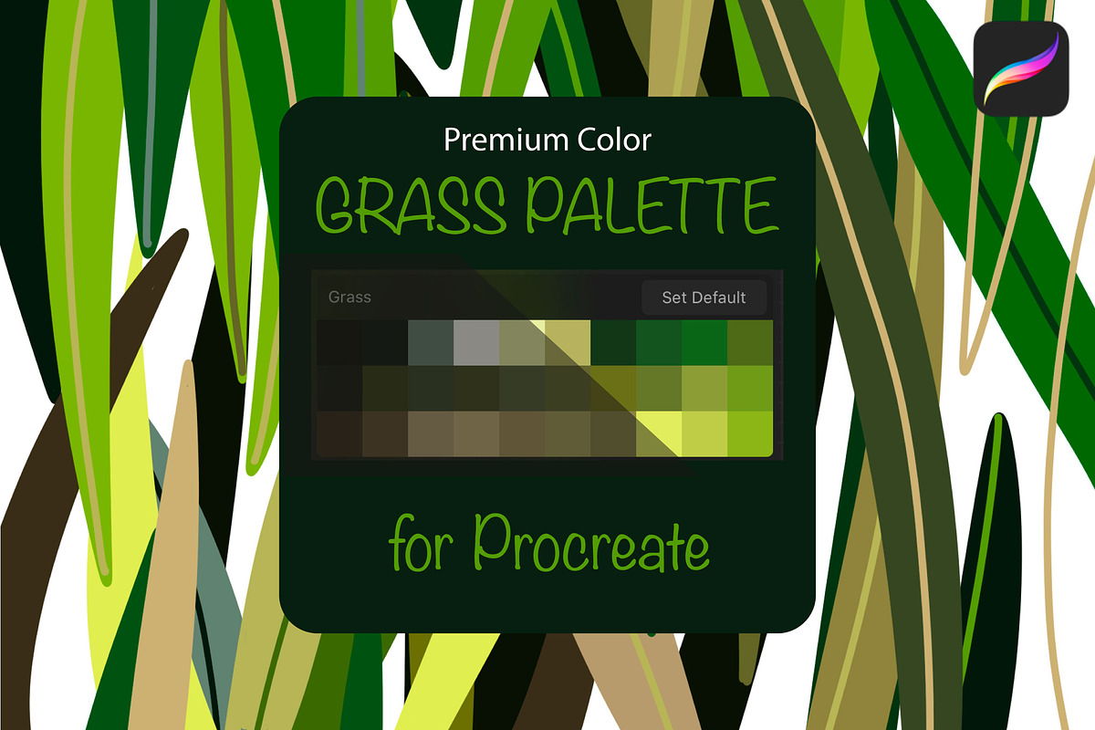 Procreate palette. Grass in Add-Ons - product preview 8