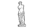 Venus de Milo sketch engraving