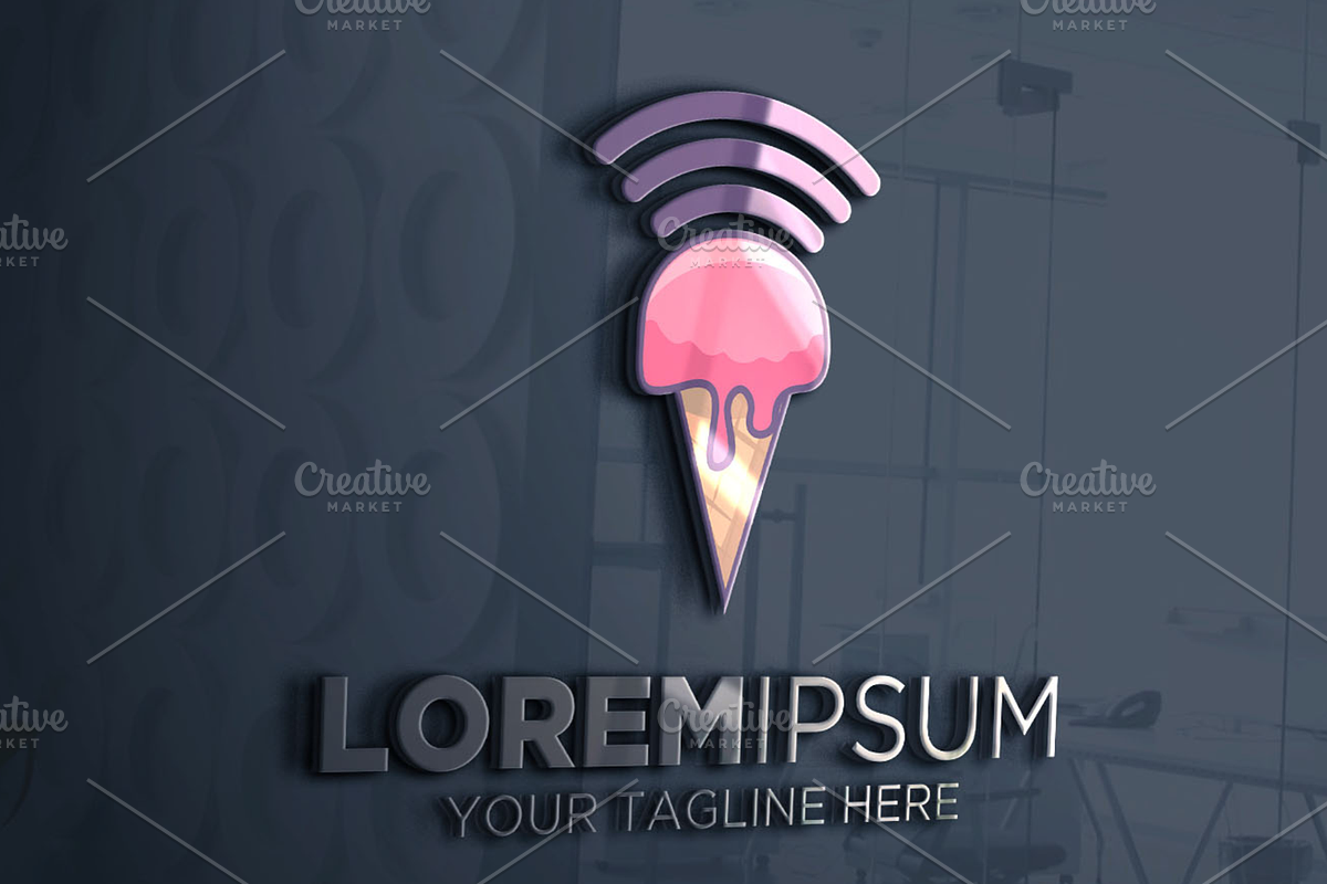 Wireless Ice Cream Logo in Logo Templates - product preview 8