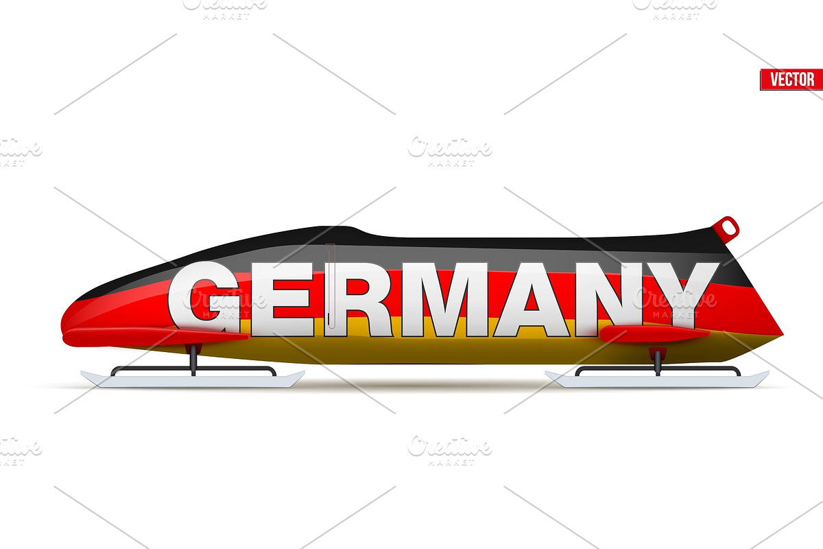 Germany Bob for Bobsleigh sport in Illustrations - product preview 8