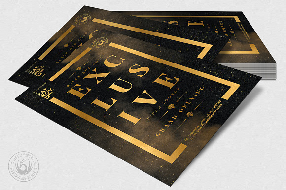 Black and Gold Flyer Template V14 in Flyer Templates - product preview 3