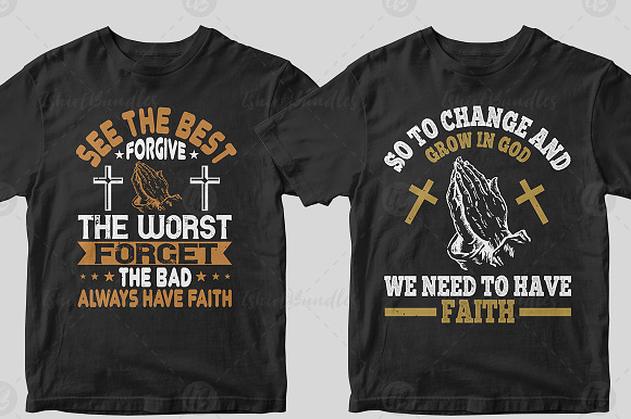 50 Editable Christian Tshirt Design in Illustrations - product preview 11