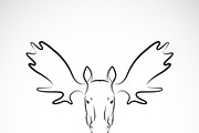 Vector of moose deer head design.