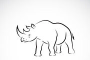 Vector of rhinoceros. Wild Animals.