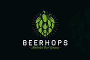 Beer Hops Crest Logo Template