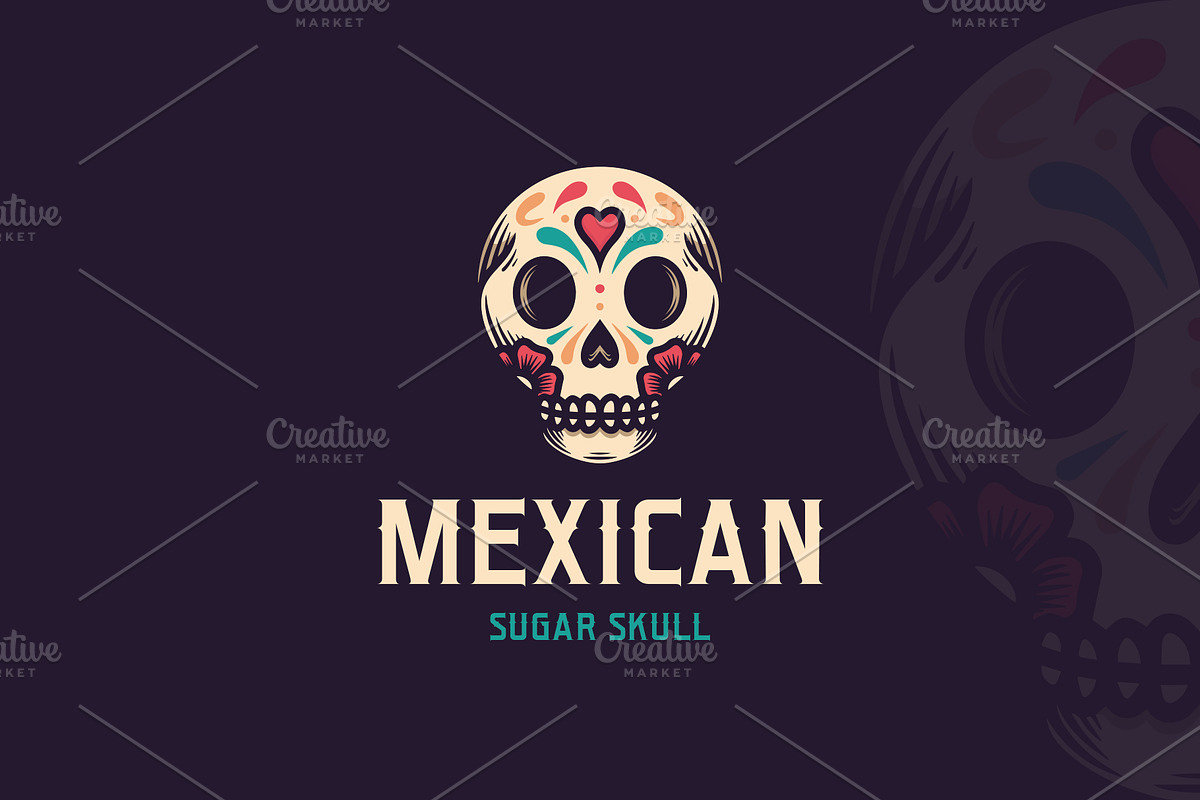 Dia de Muertos Skull Logo Template in Logo Templates - product preview 8