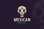 Dia de Muertos Skull Logo Template