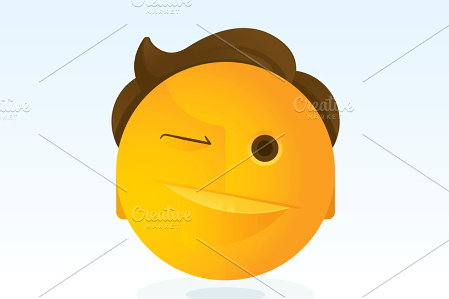 Winking Emoticon in Graphics - product preview 8