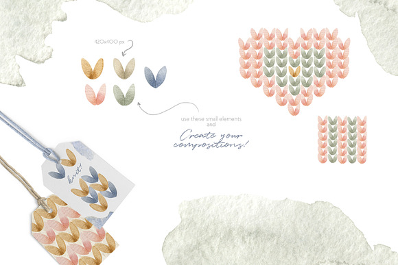 Knitting Watercolor Illustrations in Illustrations - product preview 3