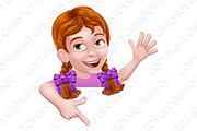 Girl Kid Cartoon Child Character