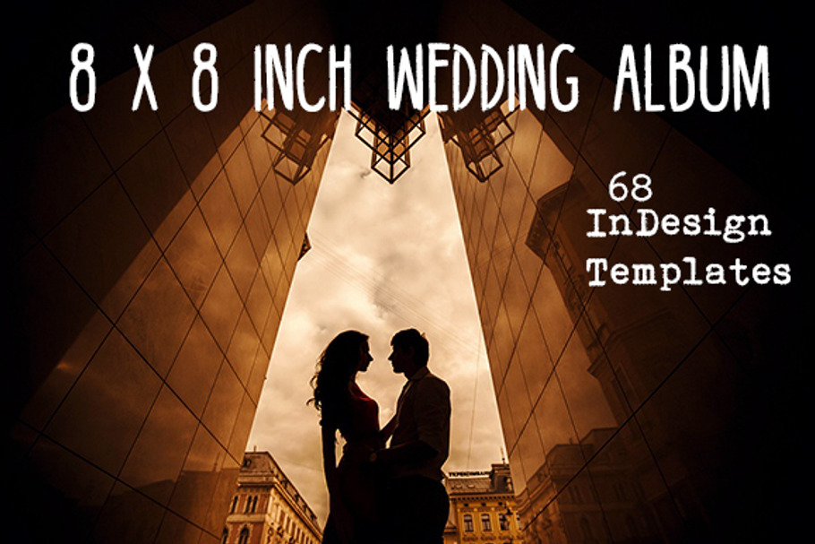 8x8" Wedding album InDesign template